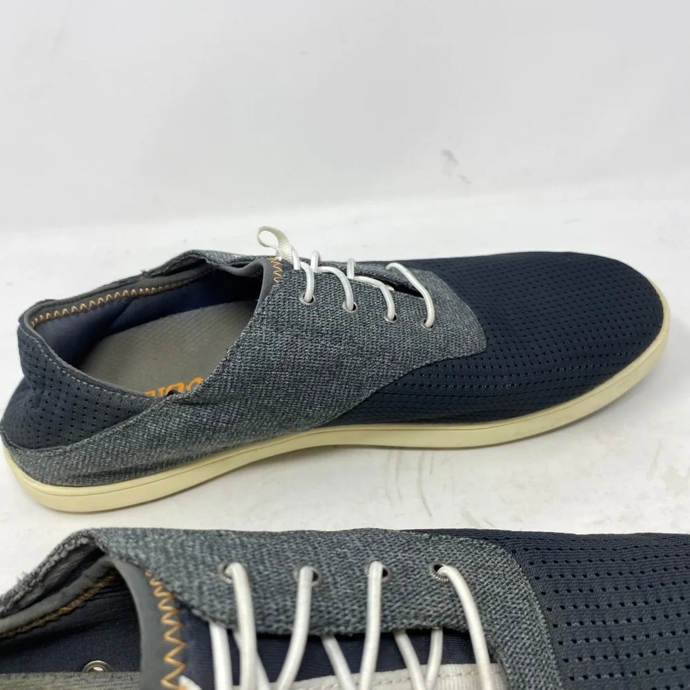 OluKai‎ Nohea Moku Mens 11 Charcoal Dark Shadow Boat Shoes Sneakers 10283-6C6C